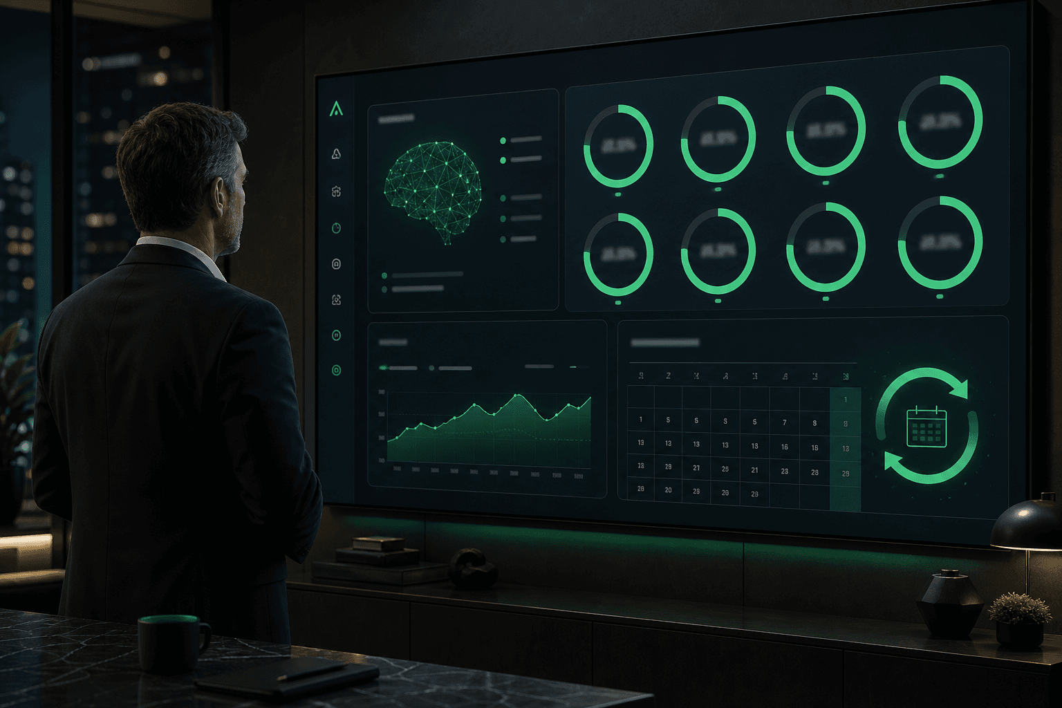 Finance team monitoring AI budgets on KeyC